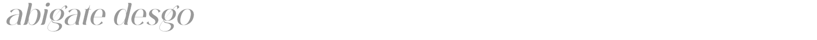 Abigate Desgo font preview